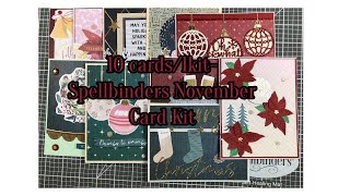 Spellbinders November card kit- 10 cards/1 kit