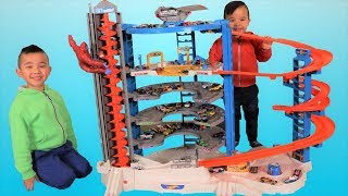 Biggest HOT WHEELS Super Ultimate Garage playset Unboxing Fun With Ckn Toys