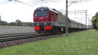Электровоз ЭП2К-353 (ТЧЭ-33) со скорым поездом № 137У, Оренбург - Москва.