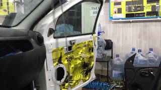 LADA Largus (ВАЗ) фургон - двери с завода обделили шумоизоляционными материалами, исправляем