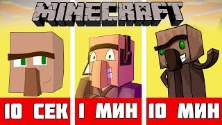 РИСУЕМ ЖИТЕЛЯ ЗА 10 СЕКУНД / 1 МИНУТУ / 10 МИНУТ В МАЙНКРАФТЕ | Minecraft Битва Художников #7
