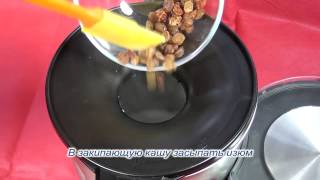 Как приготовить манную кашу с изюмом в процессоре Oursson