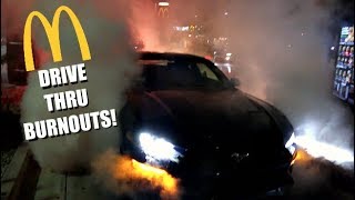 MCDONALDS DRIVE-THRU BURNOUTS! We Shut It DOWN