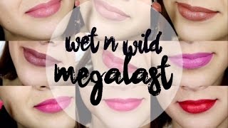 Lipsticks Wet n Wild Megalast - MUESTRA DE COLORES !