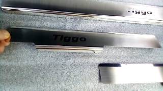 Накладки на пороги Chery Tiggo с 2007 г. (Premium NataNiko)