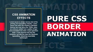 CSS Rotating Border Animation Effects - Border Animation Using CSS3 Keyframes