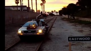 Delorean on Train Tracks in Port Hueneme, CA