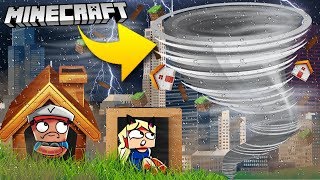 BAZA VS TORNADO - TORNADO CHALLENGE MINECRAFT | Vito VS Bella