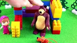 Маша и Медведь игры для детей. Строим домик для Маши и Медведя
