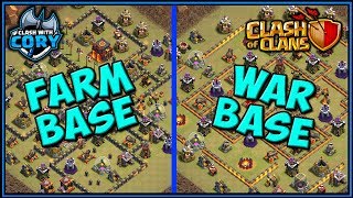 FARM BASE OR WAR BASE: DIFFERENT ATTACKS | CLASH OF CLANS TH10 TH11 TH12  COC