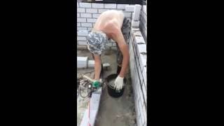 Заливка ППУ в полость стен (без оборудования)
