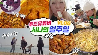푸유일상#4 배달음식 끝판! 야채곱창+묵은지찜닭+등갈비찜+뿌링클+치즈볼 등등 이번주도 알찬 먹방..❤(ENG,JP SUB)