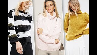 Связать Джемпер Спицами - видео - модели 2019 / Knit Sweaters Video / Strickpullover