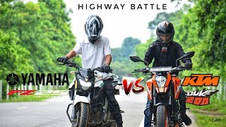 KTM Duke 200 VS YAMAHA Fz25 | DRAG RACE | HIIGHWAY BATTLE "2018"