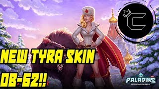 PALADINS: NEW TYRA RED WINTER SKIN OB-62 GAMEPLAY!!