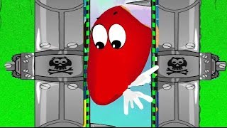 Красный шарик в уровнях с водой в игре про RED BALL 3.