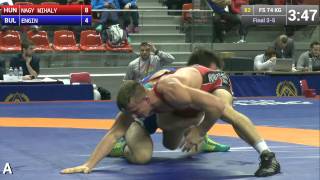 BRONZE FS - 74 kg: Mihaly NAGY (HUN) df. Ismail ENGIN (BUL), 9-7