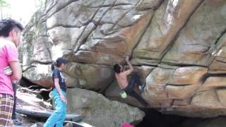 笠置山(恵那) ゴールデンルーフ - 初段, Golden roof V7, Mt.Kasagi