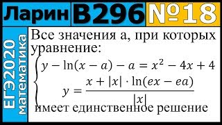Разбор Задания №18 из Варианта Ларина №296 ЕГЭ-2020.