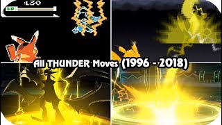 Evolution of Pokémon Moves - THUNDER (1996 - 2018)