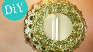 Marco decorativo en periódico, con apariencia de metal / Newspaper mirror frame (DIY) - Soy Georgio