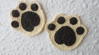 Подставка под чашку ч-1 Crochet paw coaster р-1