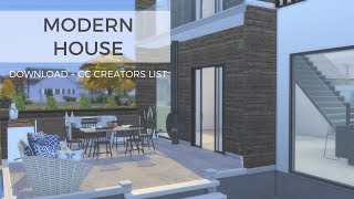 MODERN HOUSE - AMELIA  + DOWNLOAD + TOUR + CC CREATORS | The Sims 4 | PART1