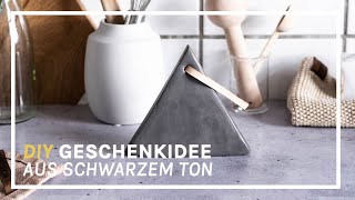 DIY Geschenkidee aus Keramik | Untersetzer aus Ton & Leder basteln