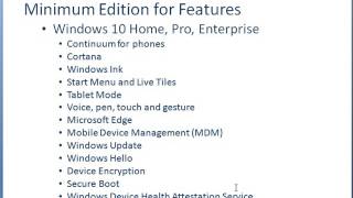 Exam 70-698 Training - Windows 10 Editions and Hardware Requirements