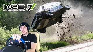 ЧТО ТО ПОШЛО НЕ ТАК - WRC 7 + РУЛЬ