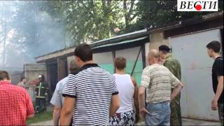 Пожар в Щурово. Горели гаражи бывшей воинской части "Синий платочек"