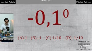DESAFIO: Potência Negativa com Base Decimal e Expoente Zero | Matemática Rio