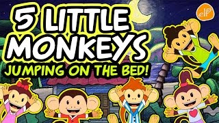 FIVE LITTLE MONKEYS JUMPING ON THE BED?- Kids Songs - Original Version - ELF Learning