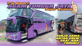 SOLIDARITAS SAAT ADA KAWAN TROUBLE! Trip Bus AGAM TUNGGA JAYA - UNGU ! Super Nyaman dan Banter