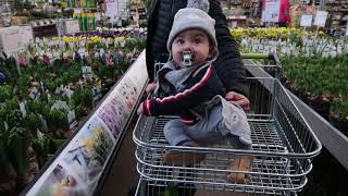 baby lucas goes to flower shop with daddy, adorable moments