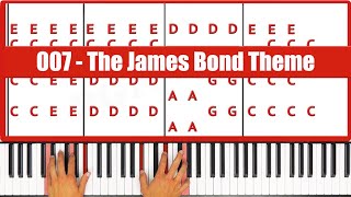 The James Bond Theme Piano Tutorial - INTRO