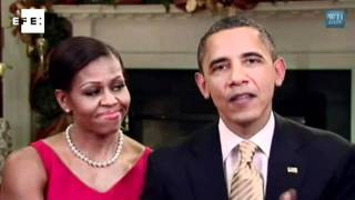 Obama e Michelle agradecem às tropas americanas em mensagem de Natal