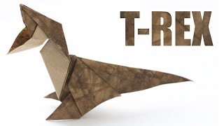 Origami dinosaur. T-rex