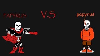 M.U.G.E.N Papyrus Fell VS Papyrus Swap