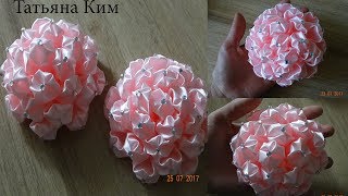 Пышный бант/ Пышный цветок канзаши/Lush Bow / Lush Kanzashi Flower