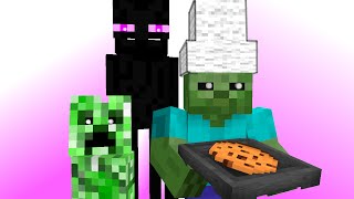 Monster School: Kids Mobs - Baking (Minecraft Animation)