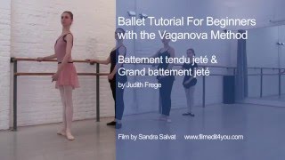 Ballet Tutorial For Beginners - Vaganova Method - Battement Tendu Jeté/ Grand Battement Jeté