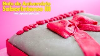 Receita de Bolo de Aniversário SaborIntenso III (Bolo de Chocolate com Ganache)