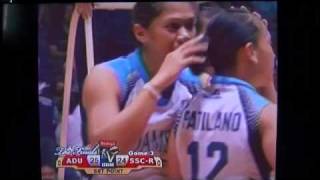 Vleague S7C2 Finals Game 3 Adamson vs SSC R 4   end of Set 1 Sheila Bhebs Pineda Sept  23, 2010