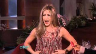 Jennifer Aniston Tests the Vibrating Bra