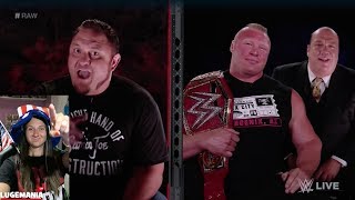 WWE Raw 7/3/17 Samoa Joe and Brock Lesnar Backstage