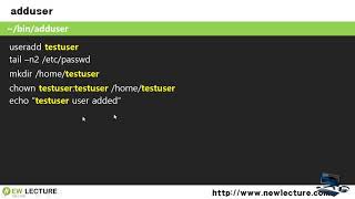 리눅스 강의 27강.  Linux(Unix) 사용자를 추가하는 스크립트 파일 생성하기