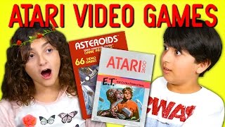 KIDS REACT TO ATARI 2600 VIDEO GAMES (E.T. and Asteroids)