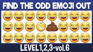 Find The Odd Emoji Out:3Levels1,2,3-vol6|Spot The Difference Emoji|Emoji Puzzle Quiz