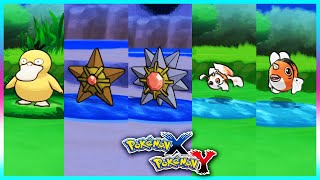 Pokemon X & Y - Psyduck,Staryu,Starmie,Goldeen & Seaking Locations